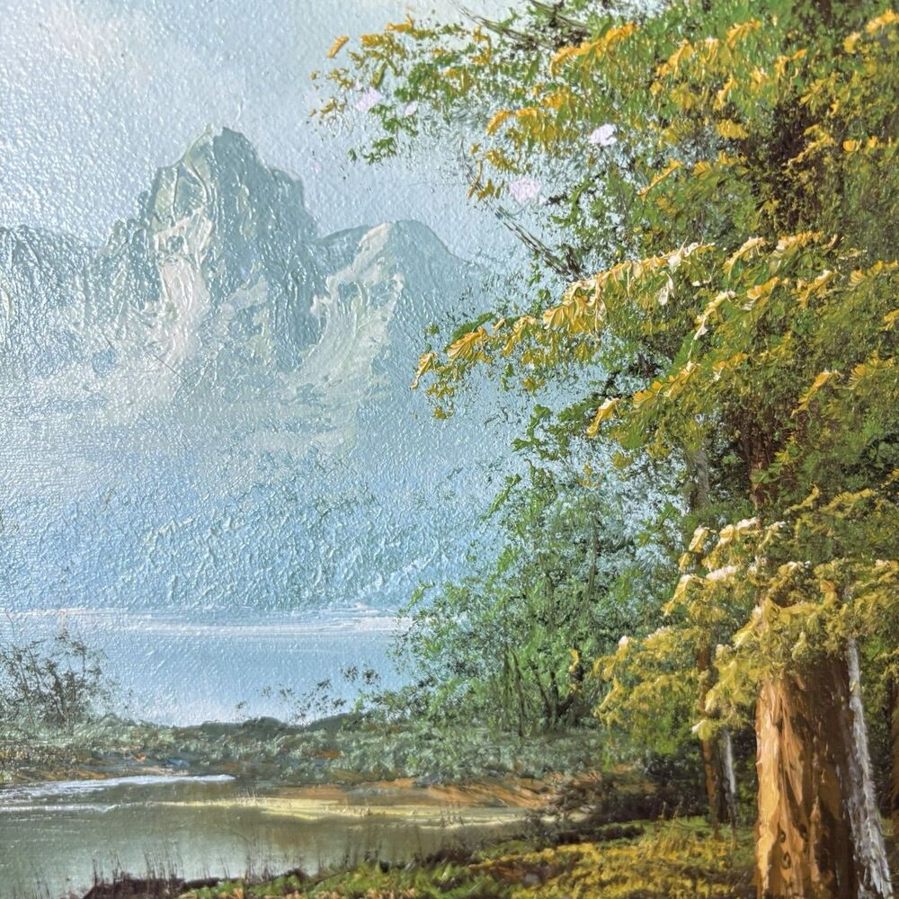Framed Landscape Oil-Style Wall Art in Green and Brown - Picture 6 of 16
